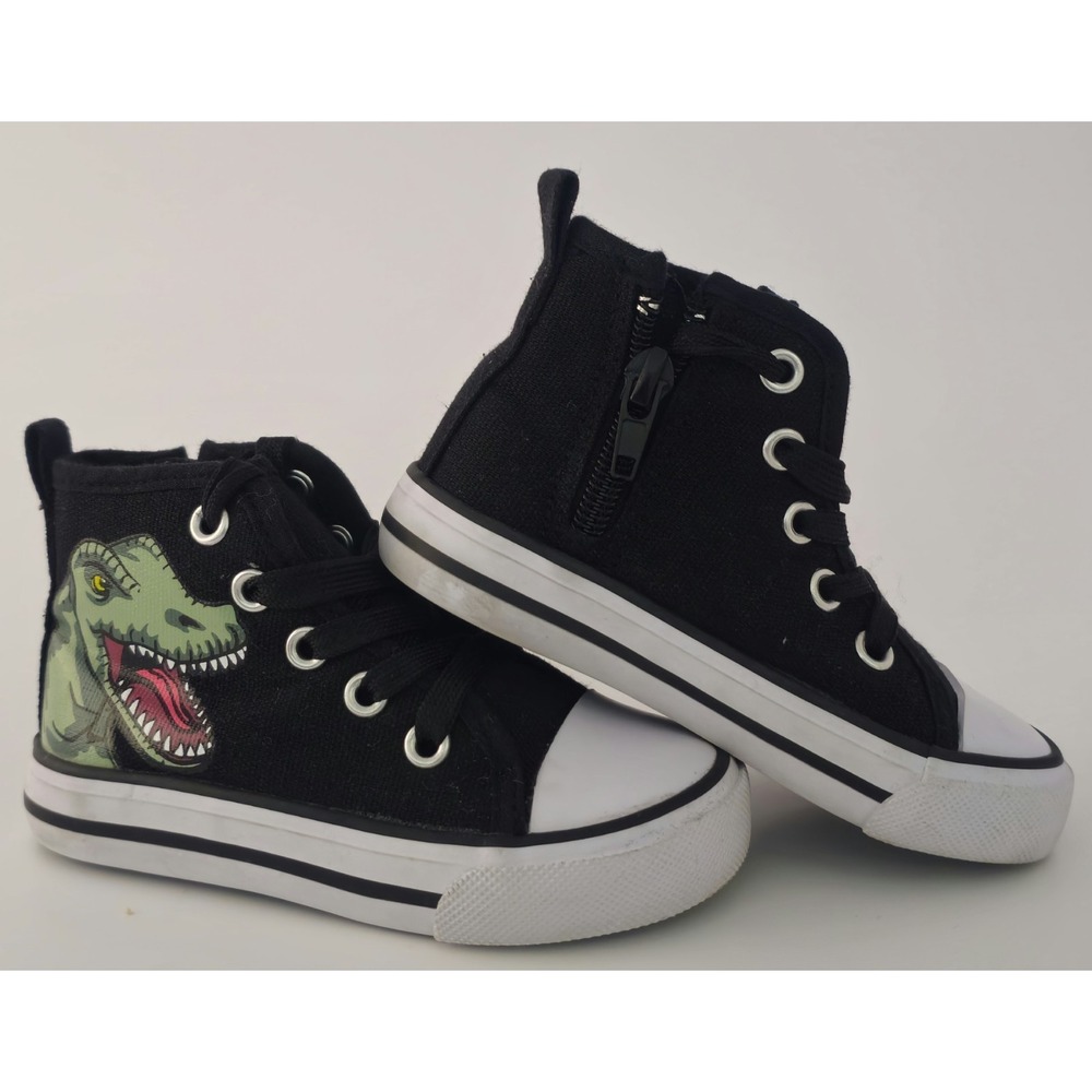 Kids Dino Shoes High TOPS ZIPPER SIDES